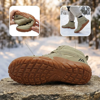 Alvidon AlbaStride Schwarz – Barfußschuhe, Infografik zu Passform und Eigenschaften, für Damen und Herren