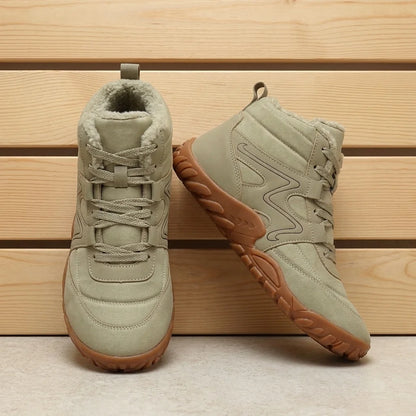 Alvidon AlbaStride Weiß – Barfußschuhe, Ansicht der flachen Zero-Drop-Sohle, für Damen und Herren