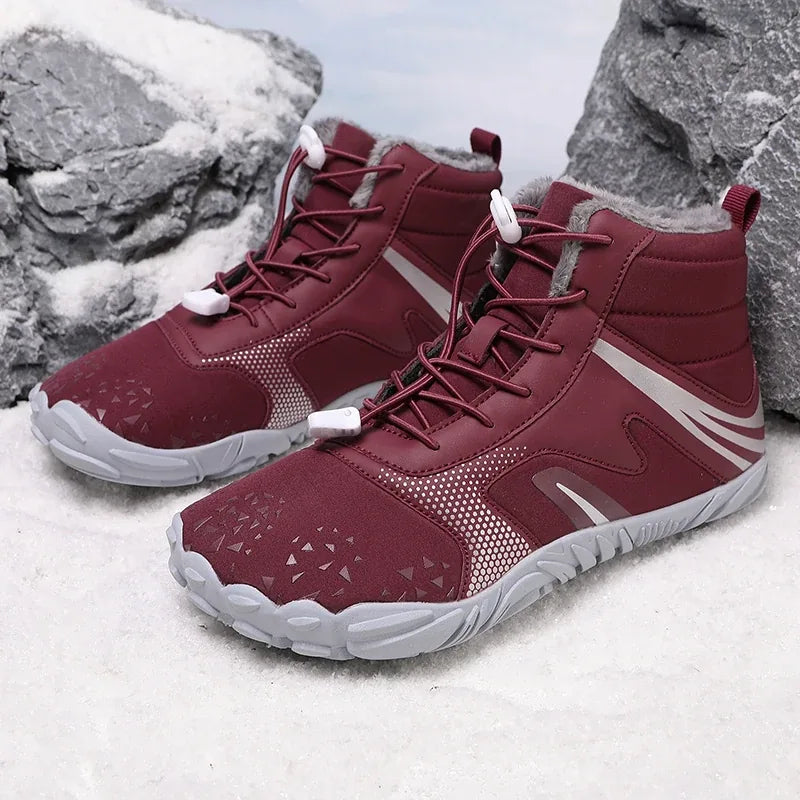 Alvidon™ BeerenSchnee – Sportlicher Barfuß-Winterschuh in Beerentönen