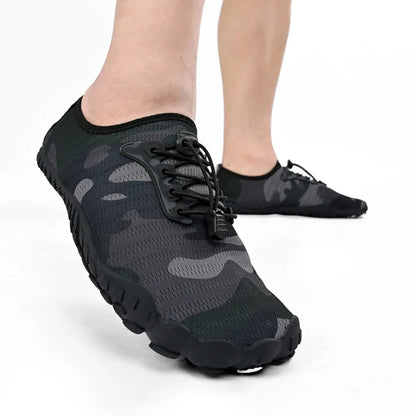 Alvidon™ CamoFlex – Schnelltrocknende Barfußschuhe im Camo-Look