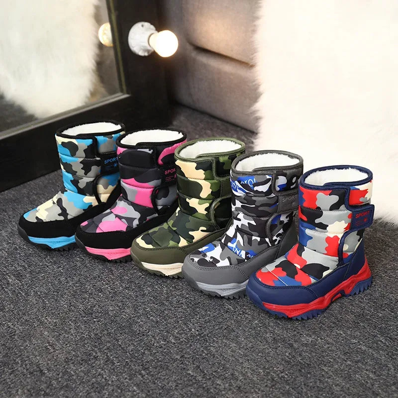 Alvidon™ CamoStep – Warme Winterstiefel für Kinder im Camo-Look