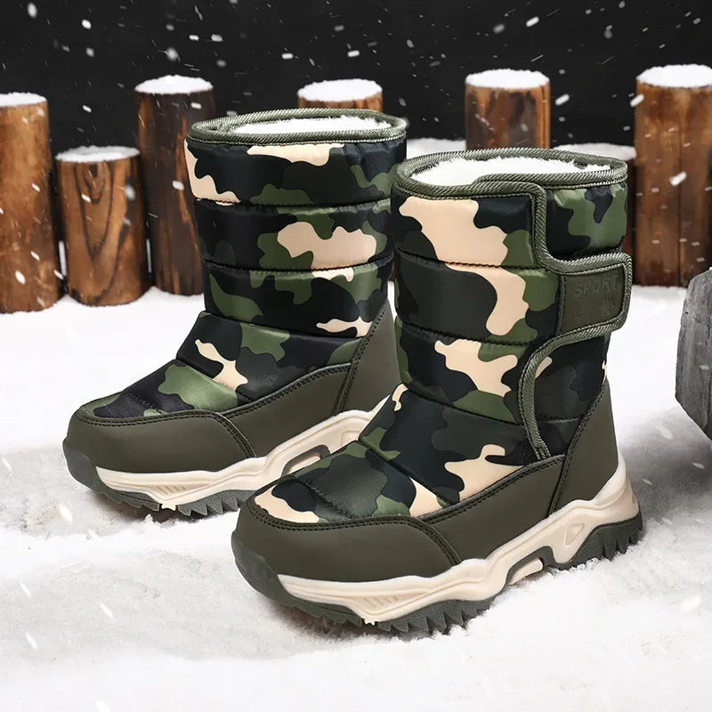 Alvidon™ CamoStep – Warme Winterstiefel für Kinder im Camo-Look