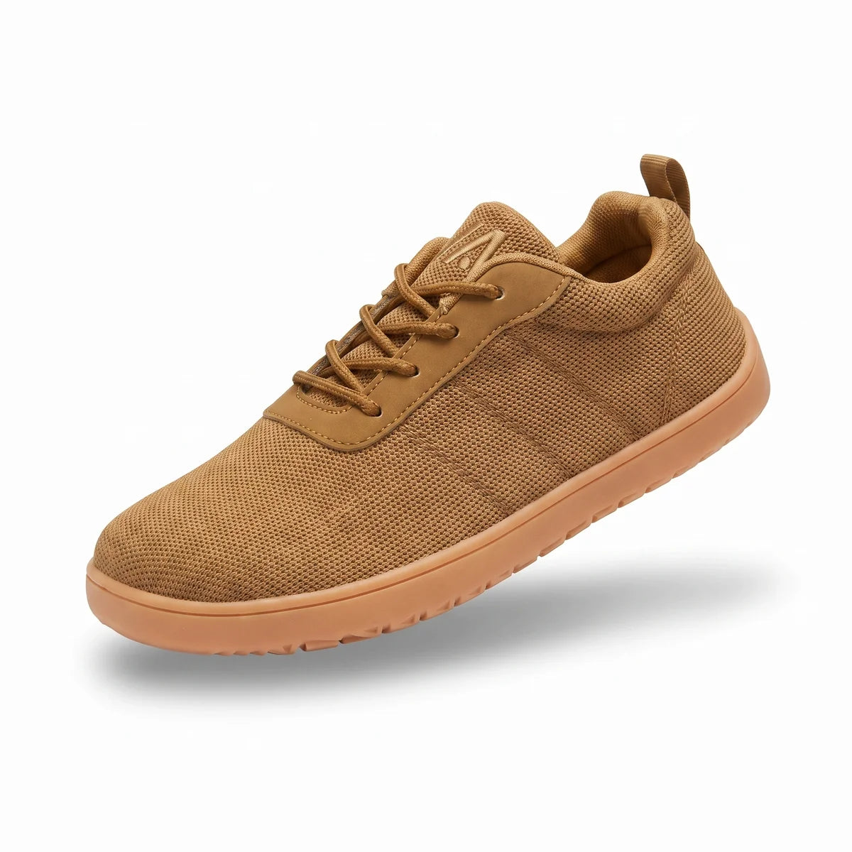 Alvidon CasaLite Camel – Barfußschuhe, Seitenansicht im Studio, für Damen und Herren