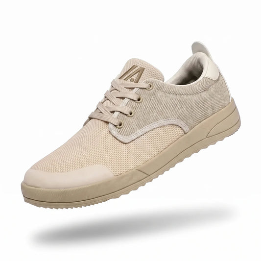 Alvidon CivicoStep Beige – Barfußschuhe, Seitenansicht im Studio, für Damen und Herren