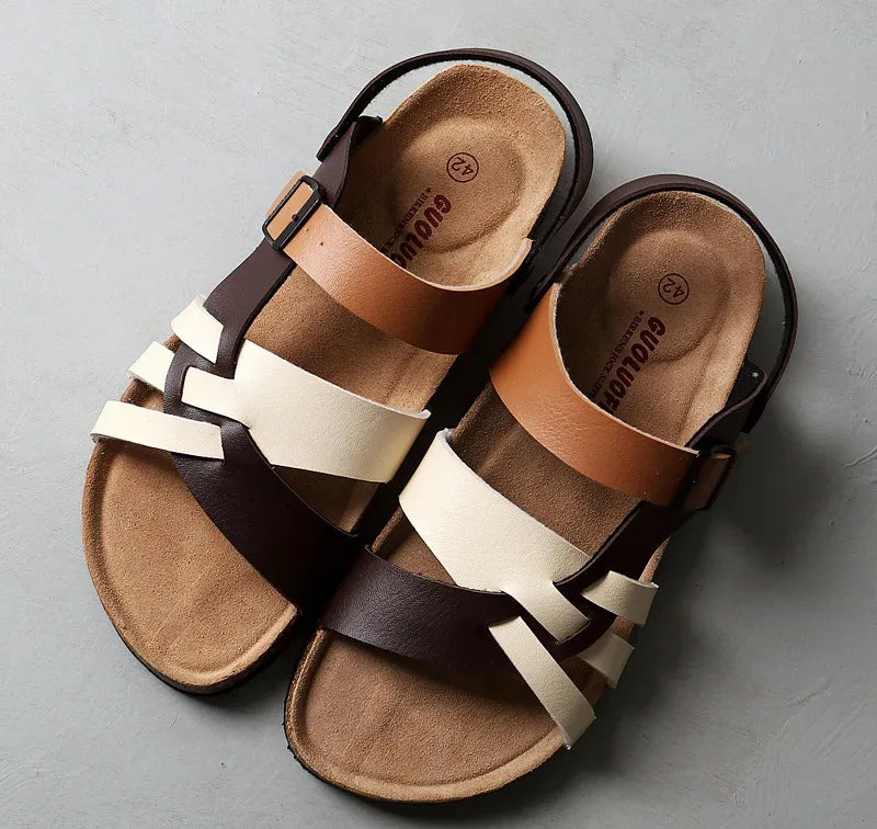 Alvidon™ FlechtStep – Geflochtene Leder-Barfußsandalen