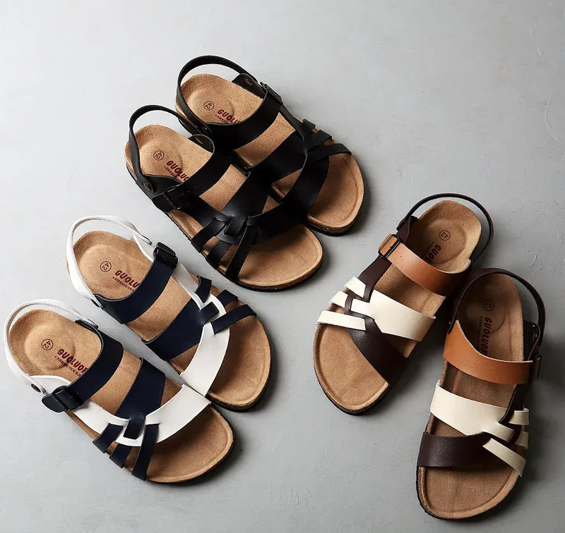 Alvidon™ FlechtStep – Geflochtene Leder-Barfußsandalen