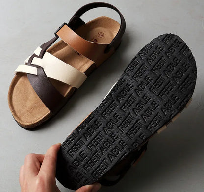 Alvidon™ FlechtStep – Geflochtene Leder-Barfußsandalen