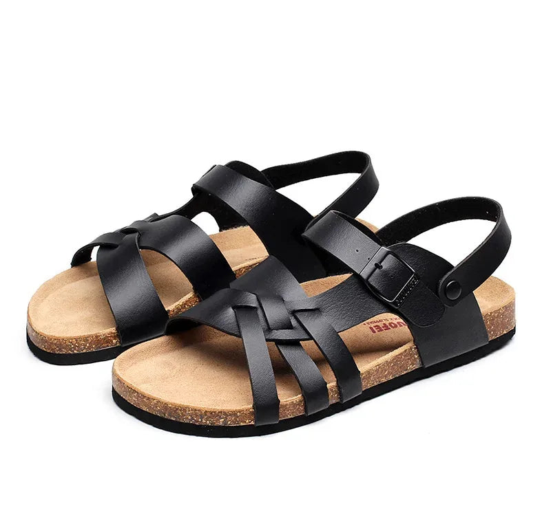 Alvidon™ FlechtStep – Geflochtene Leder-Barfußsandalen