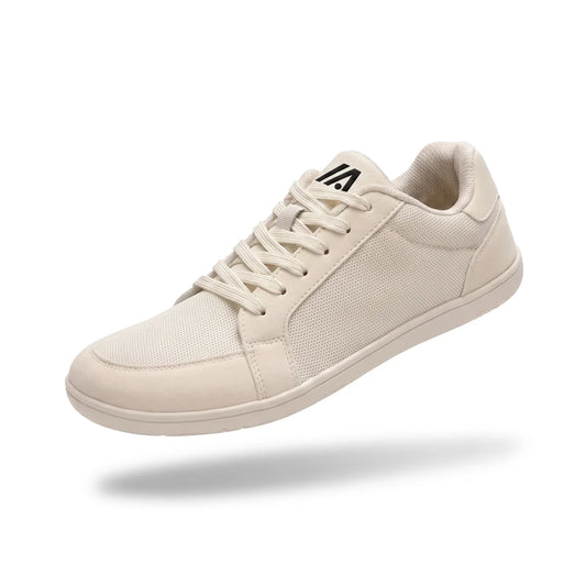 Alvidon FreiSchritt Beige – Barfußschuhe, Seitenansicht im Studio, für Damen und Herren