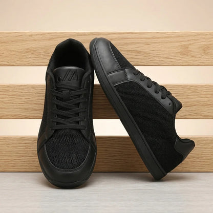 Alvidon FreiSchritt Beige – Barfußschuhe, Ansicht der flachen Zero-Drop-Sohle, für Damen und Herren