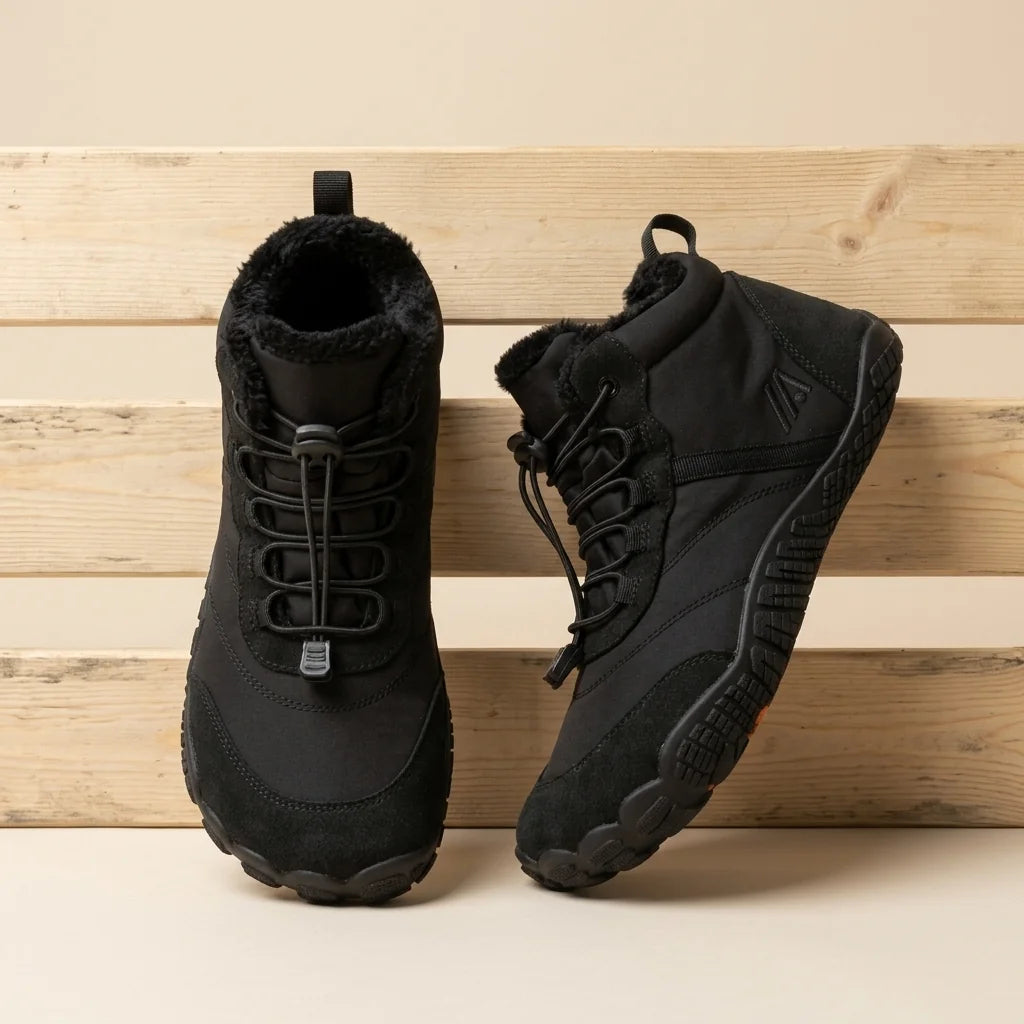 Alvidon FreiWeg Braun – Barfußschuhe, Ansicht der flachen Zero-Drop-Sohle, für Damen und Herren