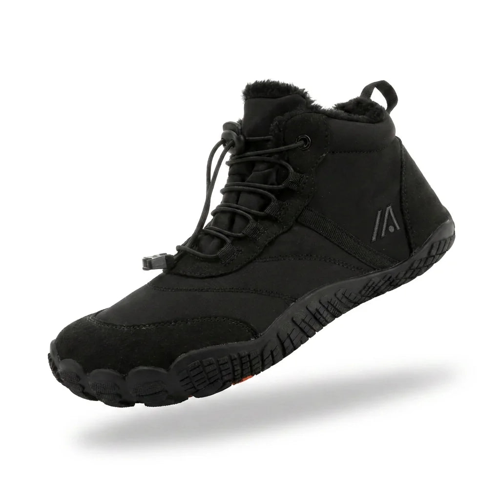 Alvidon FreiWeg Braun – Barfußschuhe, Seitenansicht im Studio, für Damen und Herren