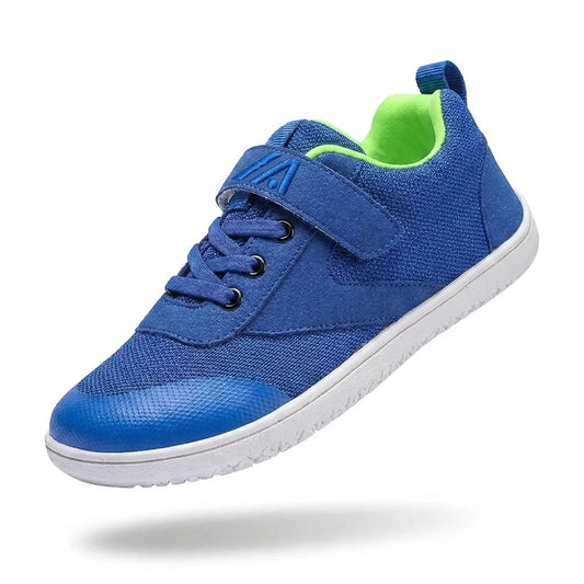 Alvidon LeichtPur Blau – Barfußschuhe Kinder, Seitenansicht im Studio, für Damen und Herren