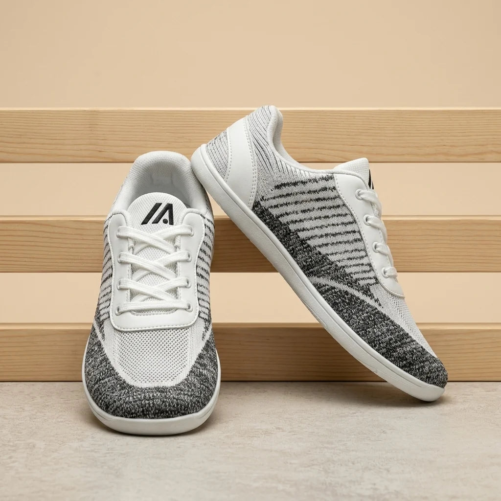 Alvidon LibertaStep Schwarz – Barfußschuhe, Ansicht der flachen Zero-Drop-Sohle, für Damen und Herren