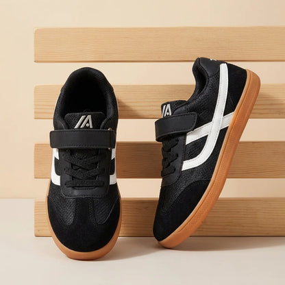 Alvidon MeshKid Schwarz – Barfußschuhe Kinder, Ansicht der flachen Zero-Drop-Sohle, für Damen und Herren