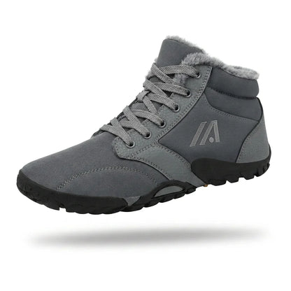 Alvidon NordicFlex Schwarz – Barfußschuhe, Seitenansicht im Studio, für Damen und Herren