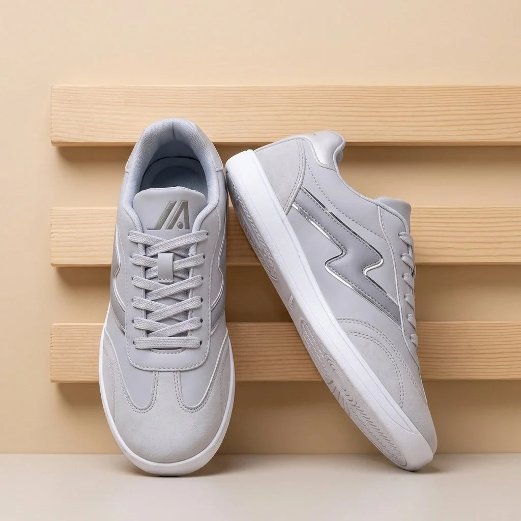 Alvidon PiumaLite Grau – Barfußschuhe, Ansicht der flachen Zero-Drop-Sohle, für Damen und Herren