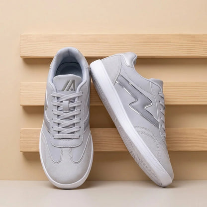 Alvidon PiumaLite Grau – Barfußschuhe, Ansicht der flachen Zero-Drop-Sohle, für Damen und Herren