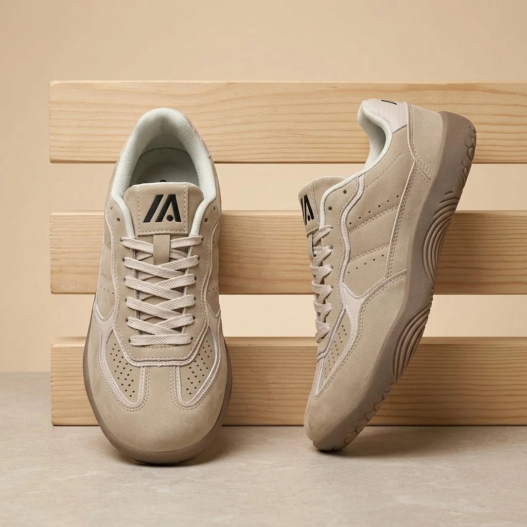 Alvidon PrimaVera Grün – Barfußschuhe, Ansicht der flachen Zero-Drop-Sohle, für Damen und Herren