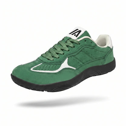 Alvidon PrimaVera Grün – Barfußschuhe, Seitenansicht im Studio, für Damen und Herren