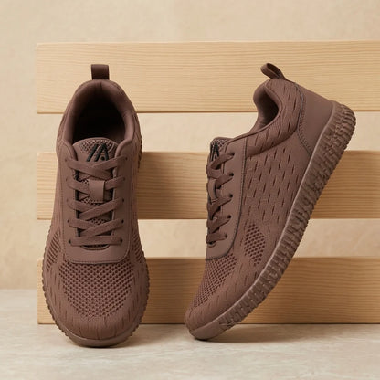 Alvidon PureStride Braun – Barfußschuhe, Ansicht der flachen Zero-Drop-Sohle, für Damen und Herren