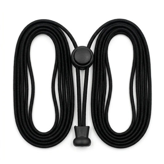 Alvidon SchnellLoop Schwarz – elastische Schnürsenkel ohne Binden, Produktansicht, Zubehör für Barfußschuhe