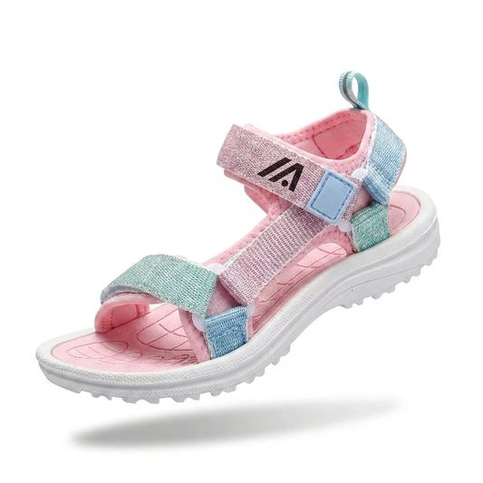Alvidon SommerStep Rosa – Barfußschuhe Kinder, Seitenansicht im Studio, für Damen und Herren