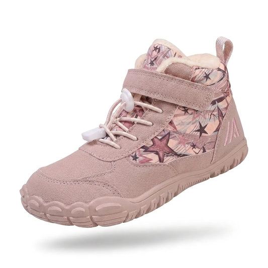 Alvidon SternPur Rosa – Barfußschuhe Kinder, Seitenansicht im Studio, für Damen und Herren