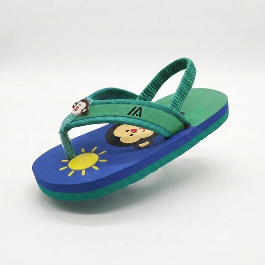 Alvidon StrandFlip Grün – Barfußschuhe Kinder, Seitenansicht im Studio, für Damen und Herren