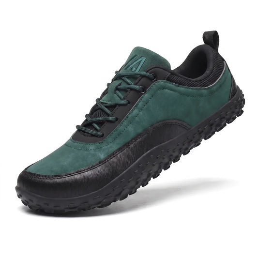 Alvidon TerraCuoio Grün – Barfußschuhe, Seitenansicht im Studio, für Damen und Herren
