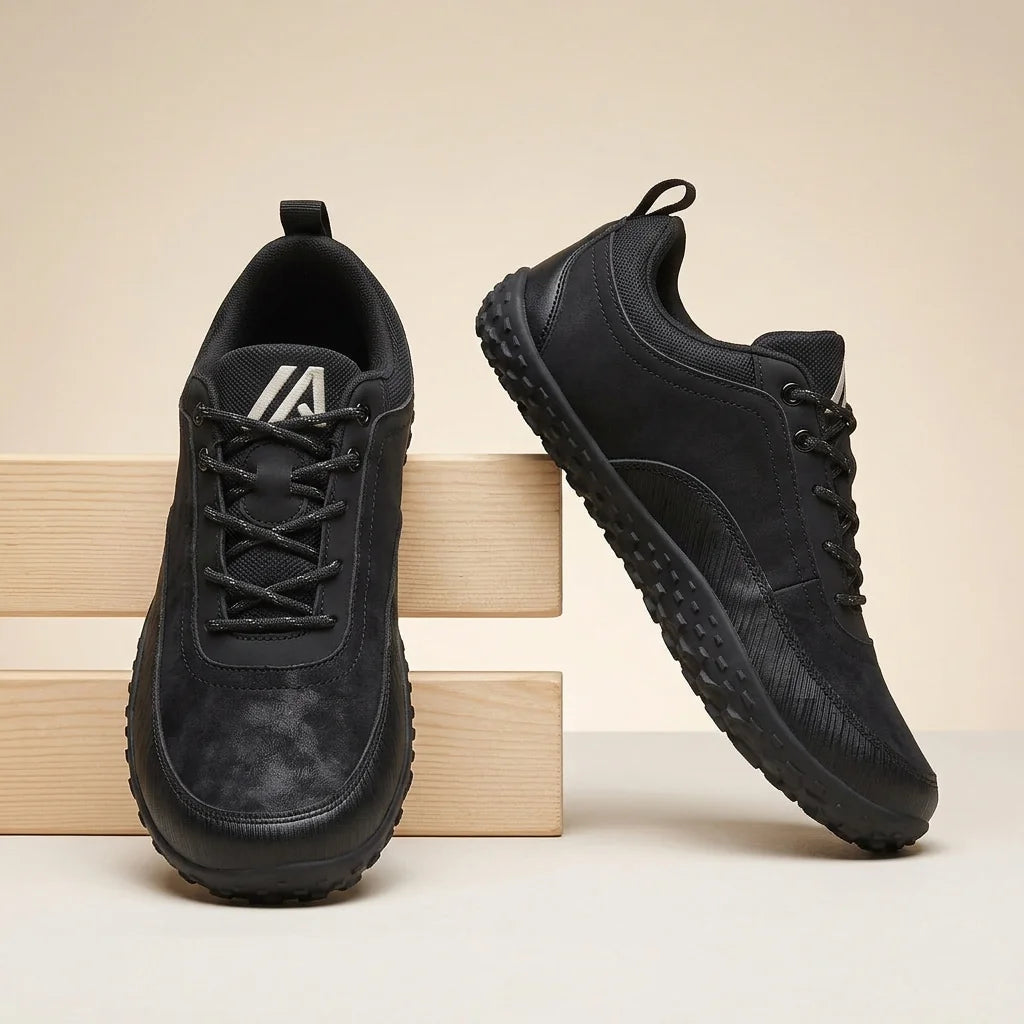 Alvidon TerraCuoio Khaki – Barfußschuhe, Ansicht der flachen Zero-Drop-Sohle, für Damen und Herren