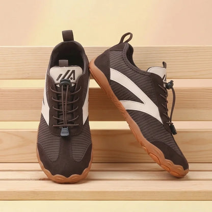 Alvidon TrailNova Braun – Barfußschuhe, Ansicht der flachen Zero-Drop-Sohle, für Damen und Herren