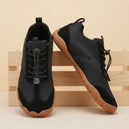 Alvidon TrailNova Braun – Barfußschuhe, Ansicht der flachen Zero-Drop-Sohle, für Damen und Herren