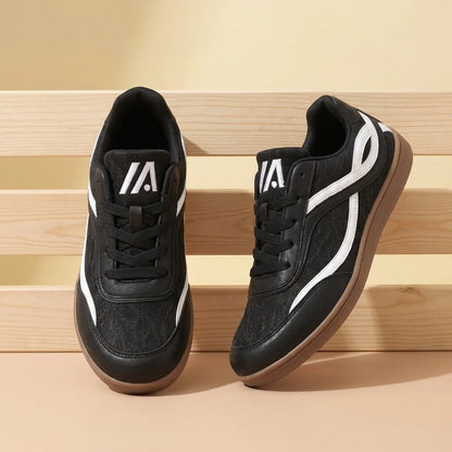 Alvidon VentoFlex Schwarz – Barfußschuhe, Ansicht der flachen Zero-Drop-Sohle, für Damen und Herren