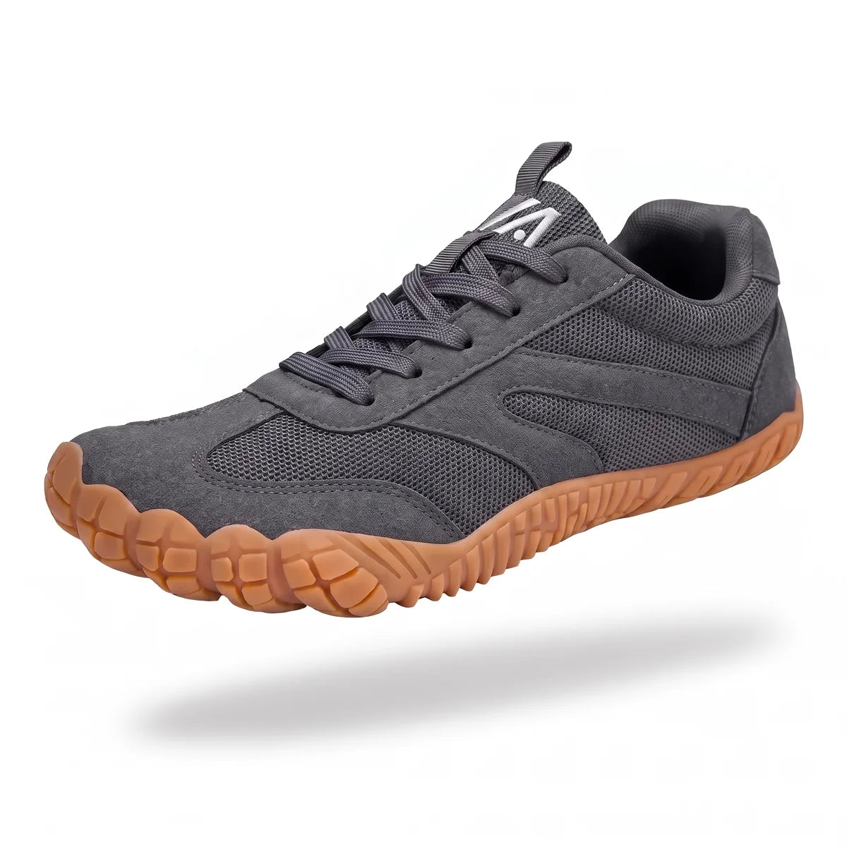 Alvidon ZenStride Dunkelgrau – Barfußschuhe, Seitenansicht im Studio, für Damen und Herren