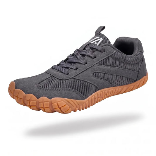 Alvidon ZenStride Dunkelgrau – Barfußschuhe, Seitenansicht im Studio, für Damen und Herren