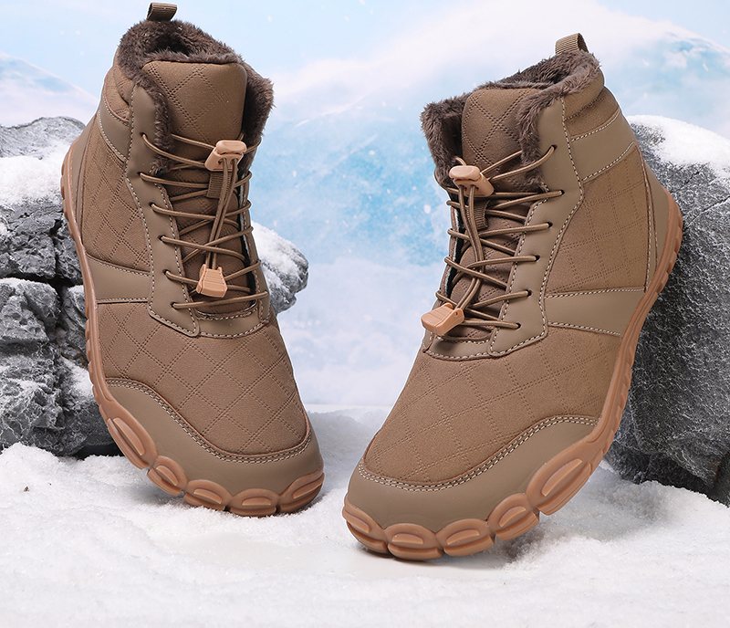 Alvidon™ ArticStep - Winter Barfußstiefel gefüttert warm - Damen Herren Barfußschuhe Stiefel